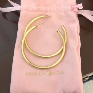 Sheila Fajl large gold hoop earrings